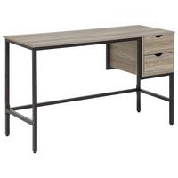 SCHREIBTISCH heller Holzfarbton 120/48/76 cm Grant - Hellgrau, Holzwerkstoff (48/120/76cm) - Beliani