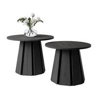 COUCHTISCHSET SILVA 2in1, Graphitschwarz - Graphitfarben, Holzwerkstoff (67/67/51cm) - Lookway
