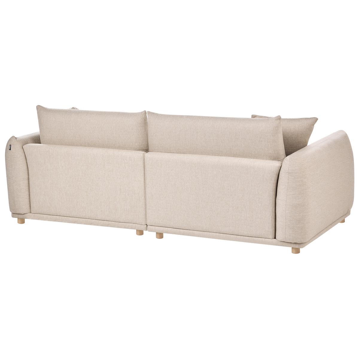 SOFA-SET 5-Sitzer Stoff Beige Jubek - Beige, Textil (220/75/104cm) - Beliani