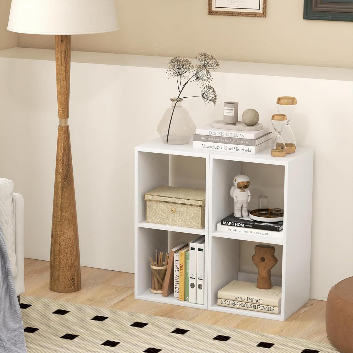 BUCHERREGAL Weiß - Weiß, Holz (35/70/33cm) - COSTWAY