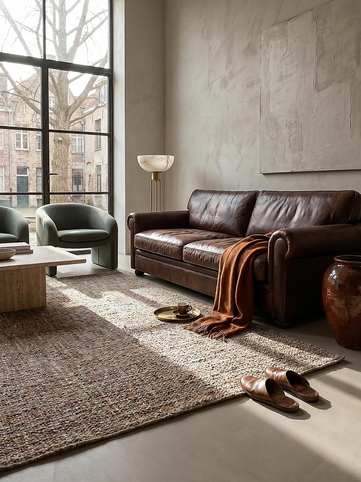 WOLLTEPPICH OTLEY, einfarbig, Terrakotta, 160 x 230 cm - Orange, Textil (230/160cm) - KADIMA DESIGN