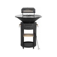 HOLZKOHLENGRILL césar premium Schwarz - Schwarz, Metall (81/127/81cm) - Habitat Garten