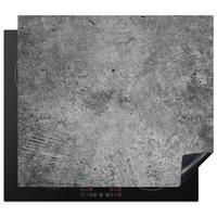 HERDABDECKPLATTE Beton - Schiefer - Grau -Betonstruktur Herdabdeckung Induktionsfeld 60x52 cm - Grau, Kunststoff (60/52/0.2cm) - MuchoWow
