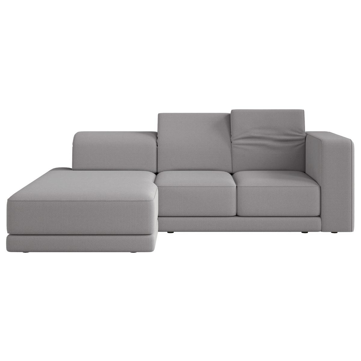 ECKSOFA Novals L-Form, 4-Sitzer, links 278 cm - Schwarz/Grau, Holz/Kunststoff (278/168cm) - Selsey