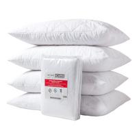 KISSENSCHONER gesteppt 48/74 cm, 4er-Set, Hotelverschluss - Weiß, Textil (48/74cm) - Homescapes