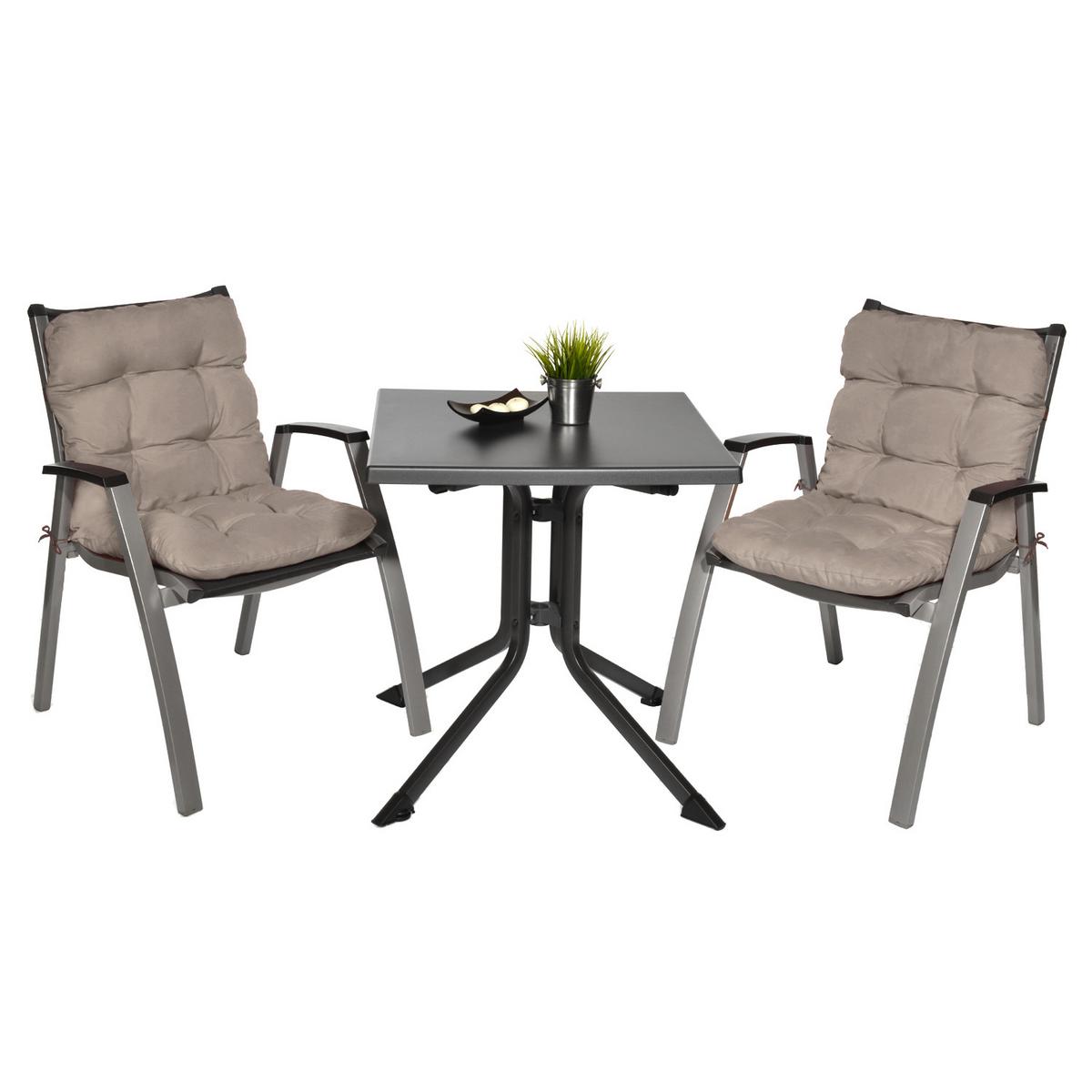 NIEDERLEHNER Flair NL 100x50x8cm Taupe (2tlg) - Taupe, Textil (50/100cm) - Beautissu 