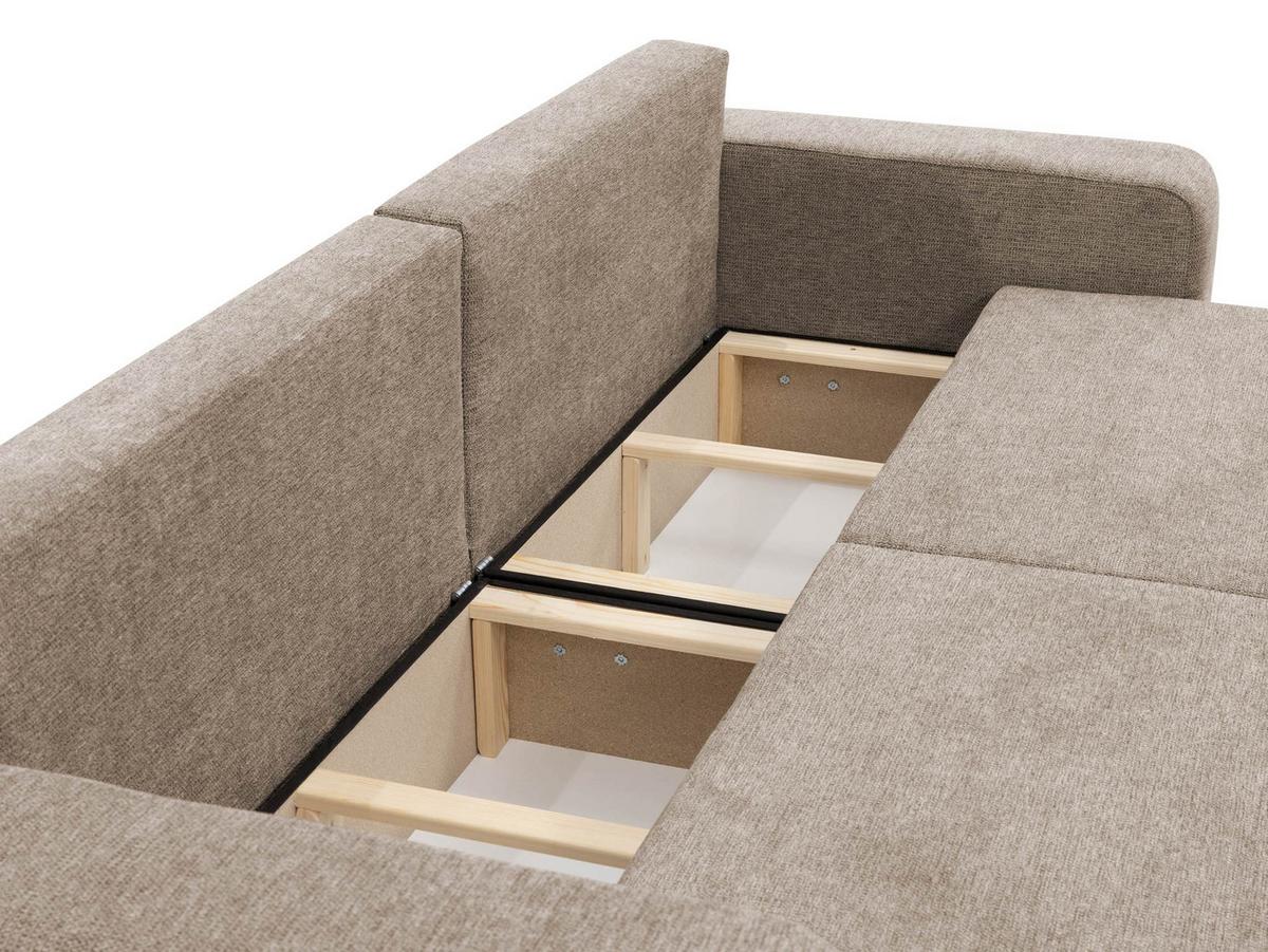 SCHLAFSOFA Piano - Schwarz/Braun, Holz/Kunststoff (245/82/92cm) - MIRJAN24