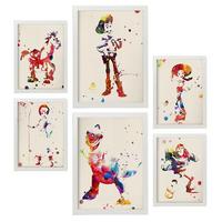 POSTER Set Mit 6 Toy Story Illustrationen Im Aquarell Stil Von Klassischen Kindermärchen, Filmen Und Büchern Innenarchitektur A3 & A4 Weißer Rahmen - Weiß, Papier (29/3cm) - Nacnic