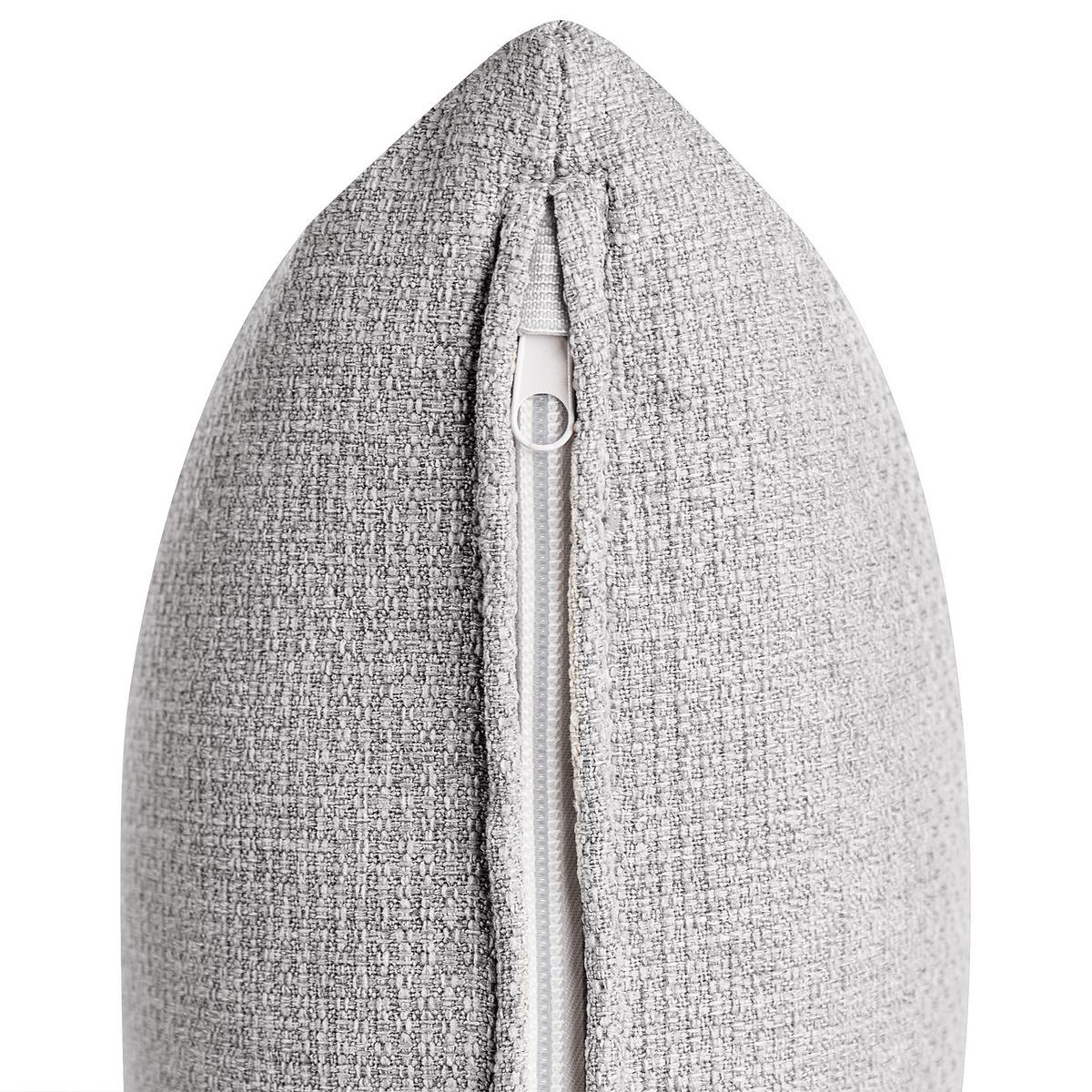 2-SITZER-SOFA Stoff Grau mit Kissen Heden - Grau, Textil (197/81/86cm) - Beliani