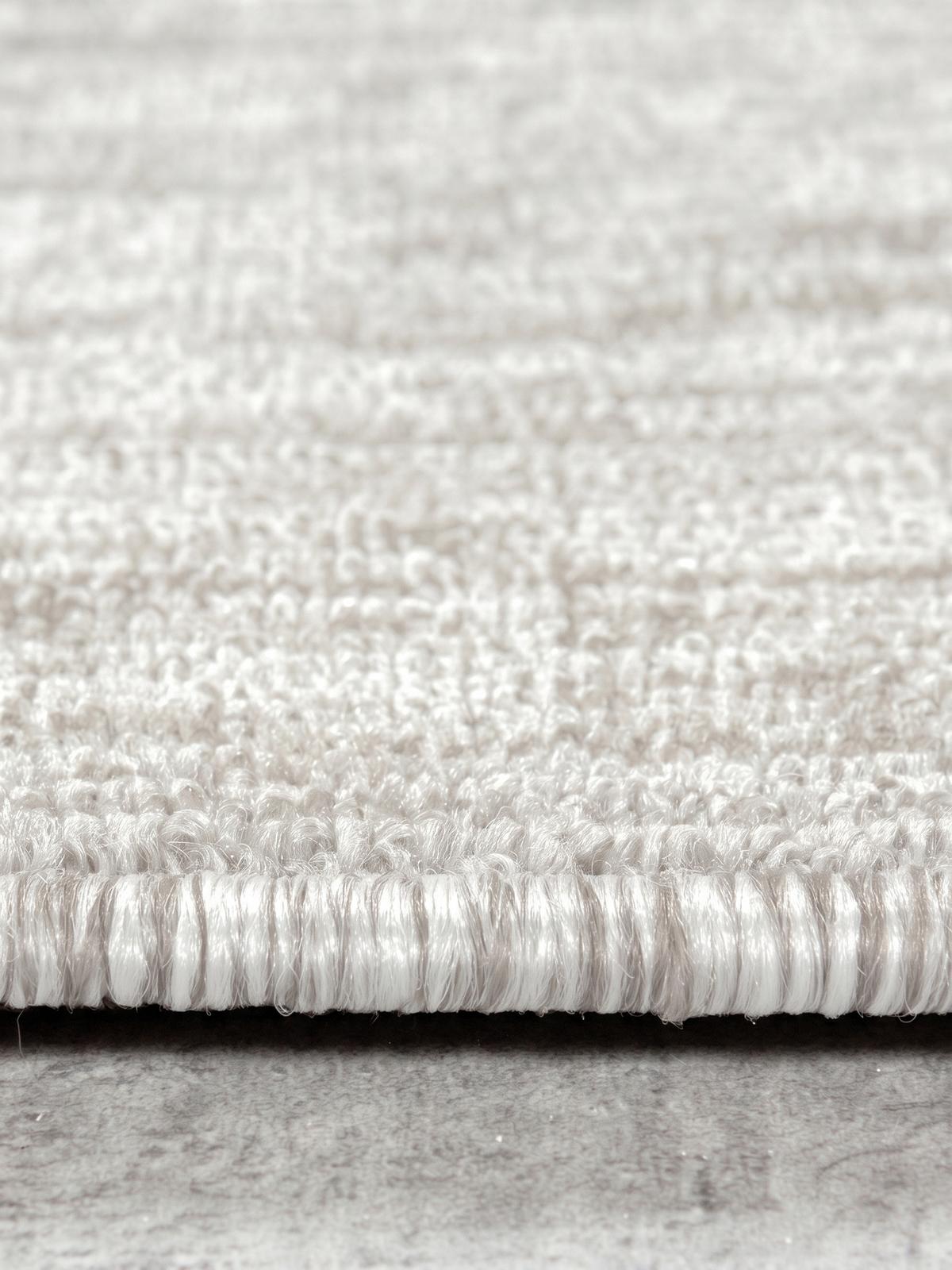 KURZFLORTEPPICH AMMER, einfarbig, Creme, 80 x 250 cm - Beige, Textil (250/80cm) - KADIMA DESIGN