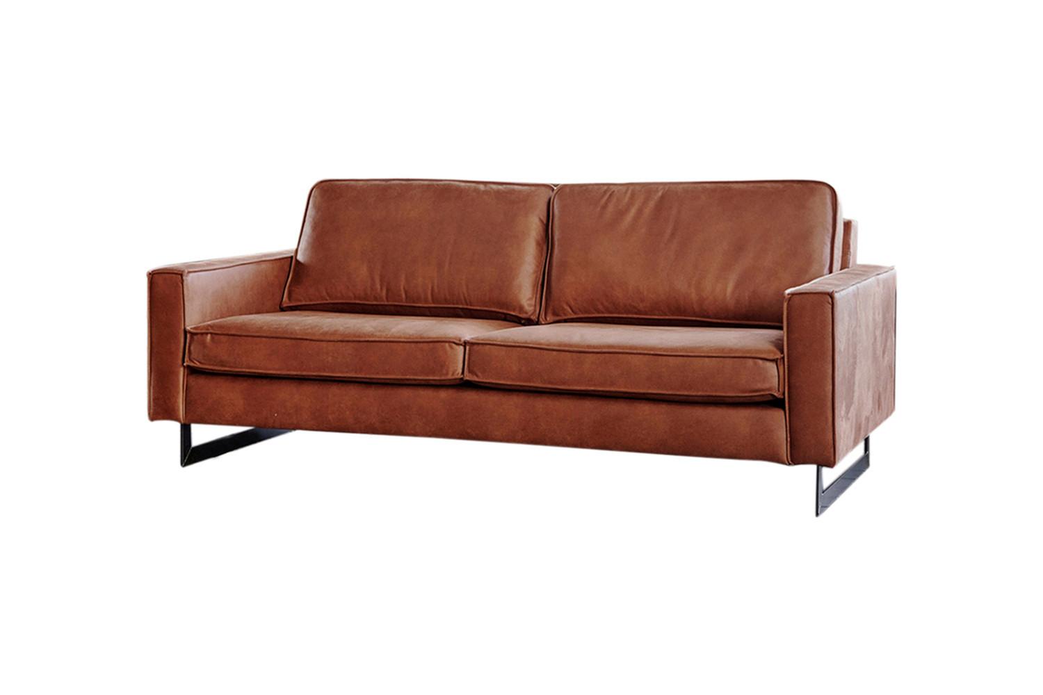 SITZGRUPPE VILNIUS 2ER SET Braun Kunstleder - Braun, Textil (372/85/99cm) - KAWOLA