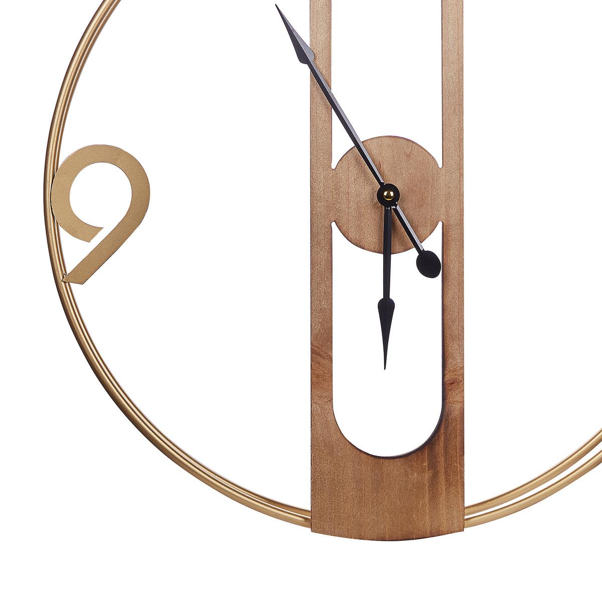 WANDUHR heller holzfarbton Mulhouse - Hellbraun, Holzwerkstoff (50/50/2cm) - Beliani