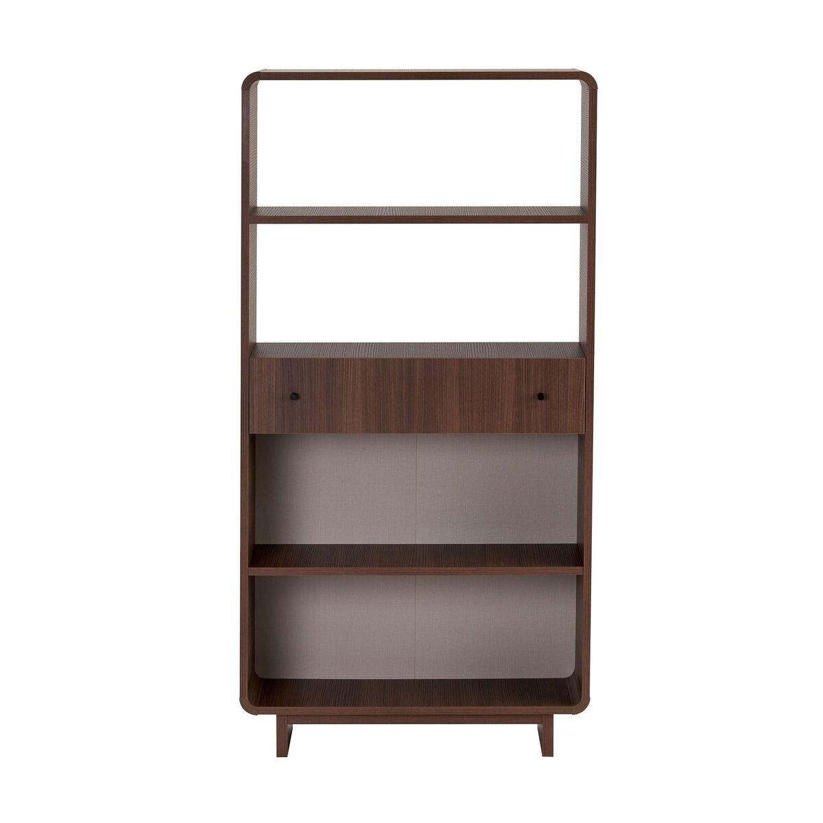 REGAL 1 Schublade, 4 offenen Fächern mit abgerundeten Kanten 34/154/78 cm - Naturfarben, Holzwerkstoff (34/154/29cm) - Calicosy