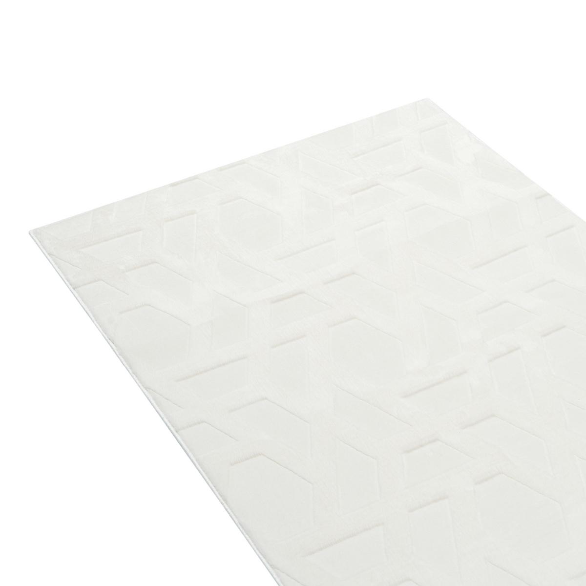 TEPPICH Cremeweiß 80/300 cm Antero - Creme/Weiß, Textil (80/300cm) - Beliani