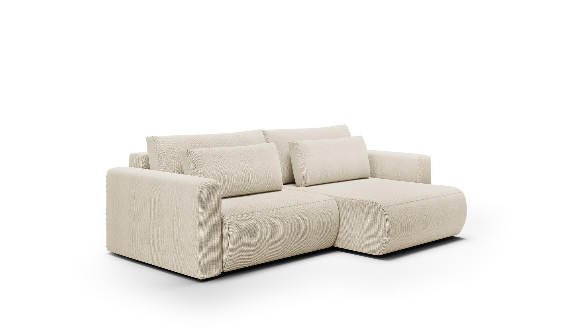 ECKSOFA Chaira Mit Schlaffunktion - Beige, Holzwerkstoff/Textil (240/149cm) - Fun Möbel