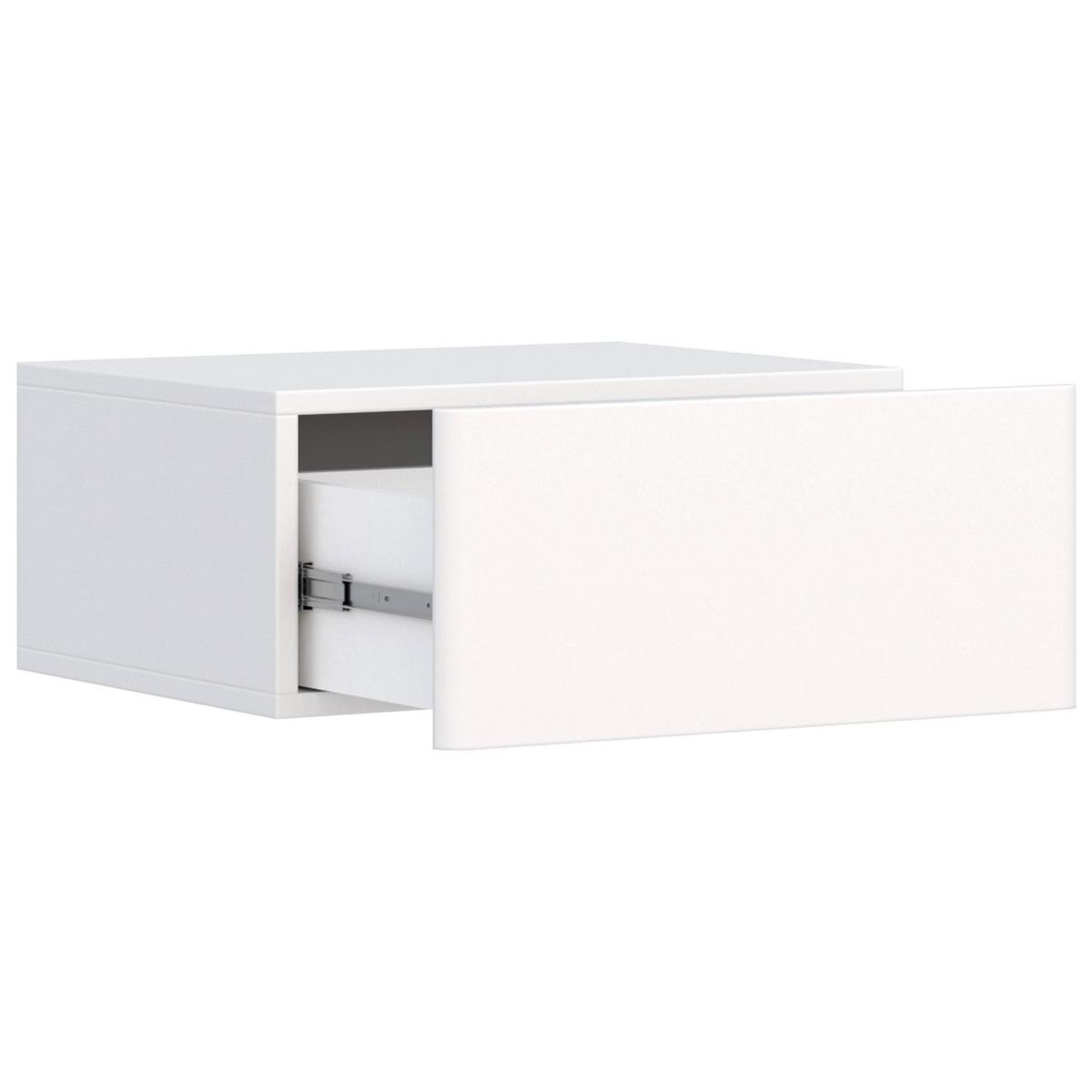 HÄNGENACHTTISCH Olio 1 Schublade Weiß 50 cm - Weiß, Holzwerkstoff (50/20/38.6cm) - Selsey