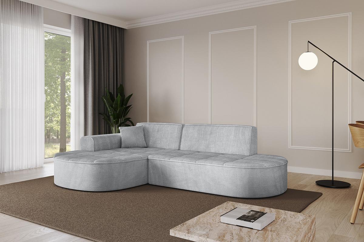 ECKSOFA Ottomane Links TARO-L1 - 243x171x79,5 cm Grau - Grau, Holzwerkstoff/Textil (243/171cm) - ALTDECOR