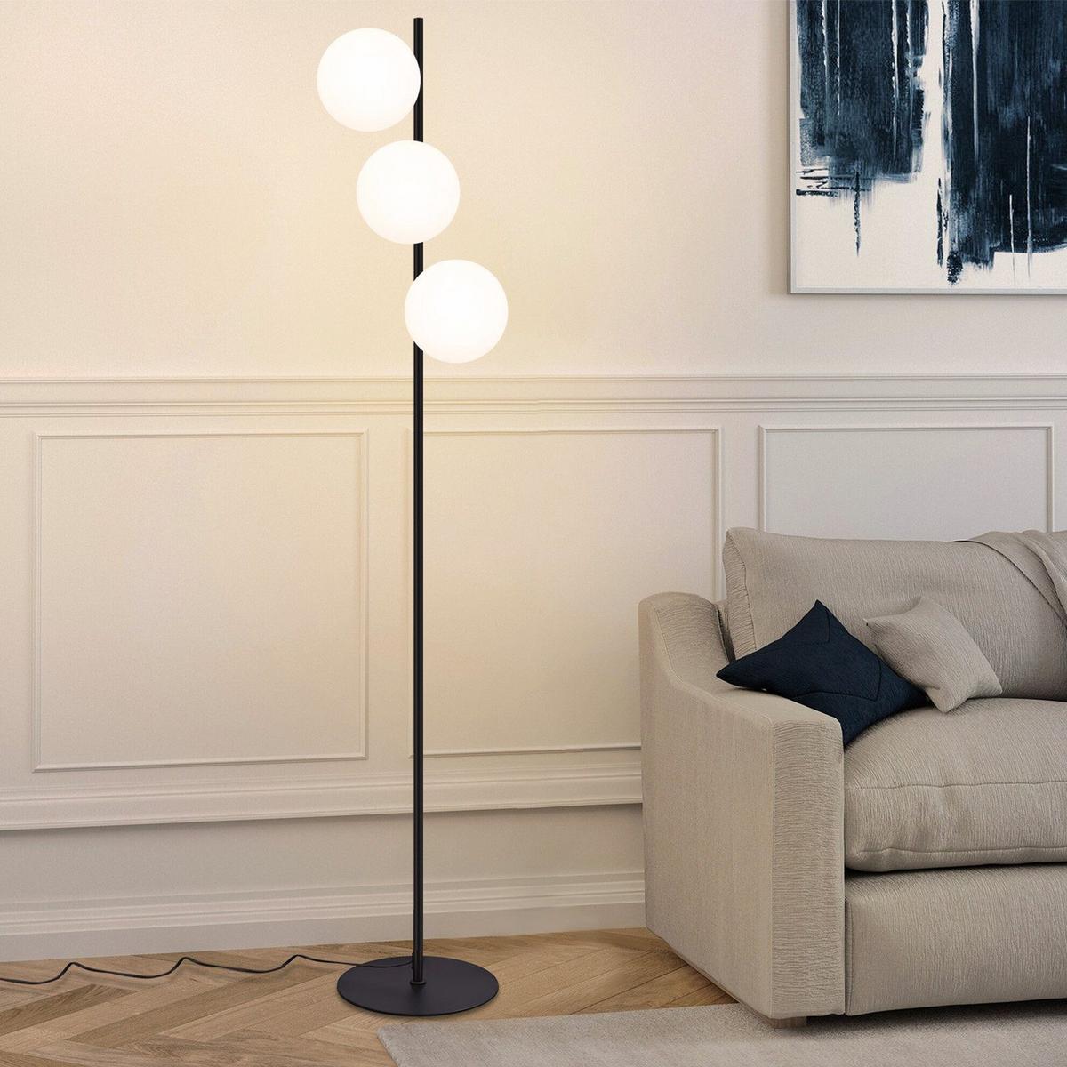 STEHLAMPE Thorne 25/25/150 cm - Schwarz, Metall (25/25/150cm) - ZMH