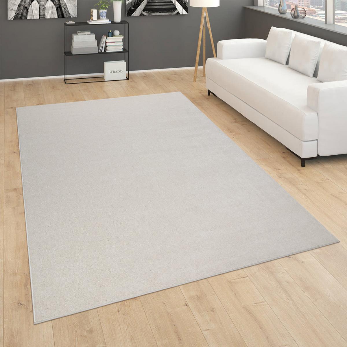 KURZFLORTEPPICH Waschbar, einfarbig, Creme, 140 x 200 cm - Beige, Textil (200/140cm) - KADIMA DESIGN
