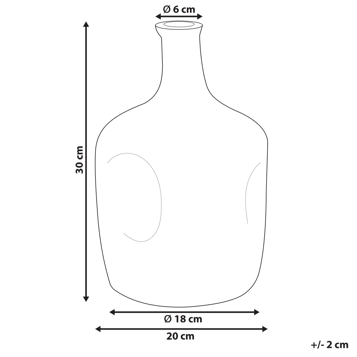 BLUMENVASE Glas grün Kerala - Grün, Glas (30cm) - Beliani