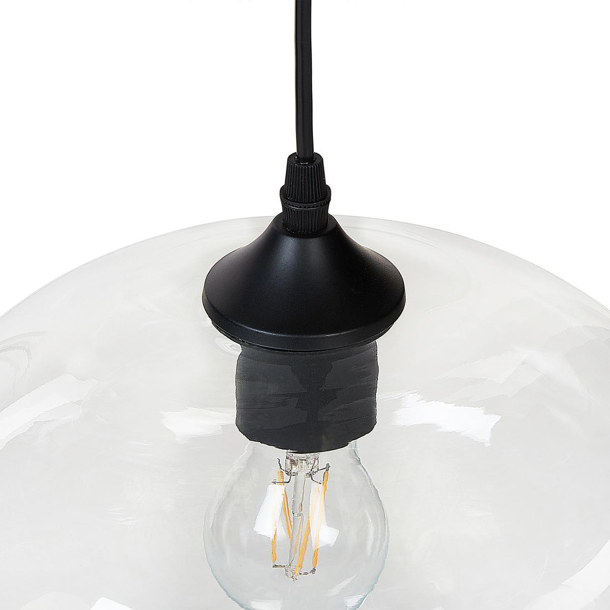 HÄNGELEUCHTE Bemboka 26/40/155 cm - Transparent, Glas (26/40/155cm) - Beliani