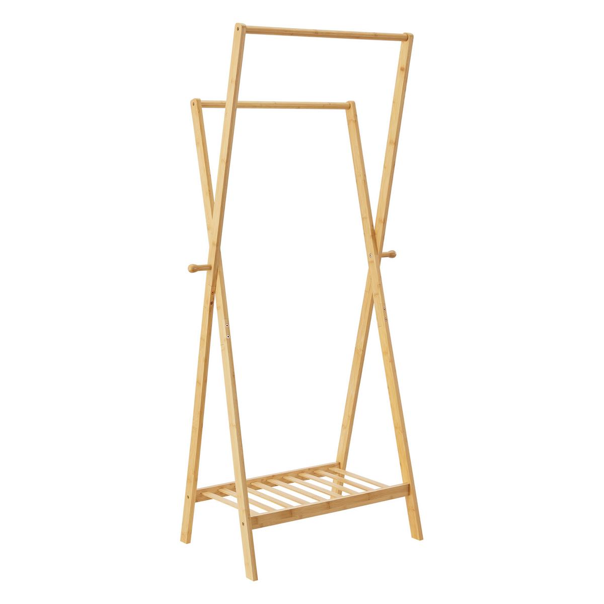 GARDEROBENSTÄNDER Keitele - Naturfarben, Holz (60/150/42cm) - [en.casa]