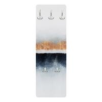 WANDGARDEROBE - Goldener Horizont Aquarell 34/105 cm - Goldfarben, Holzwerkstoff (34/105/1.6cm) - Bilderwelten