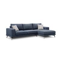 ECKSOFA MEDIOLANE 4-Sitzer, dunkelblau - Dunkelblau, Holzwerkstoff/Textil (282/219cm) - Wozimo