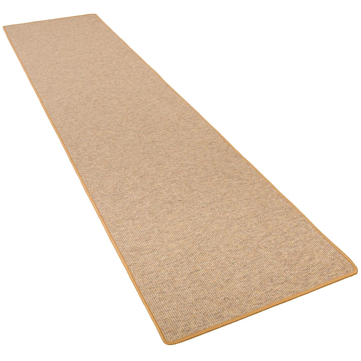 NATUR SISAL-OPTIK TEPPICH TAFF LÄUFER - Nussbaumfarben, Textil (80/400cm) - Snapstyle