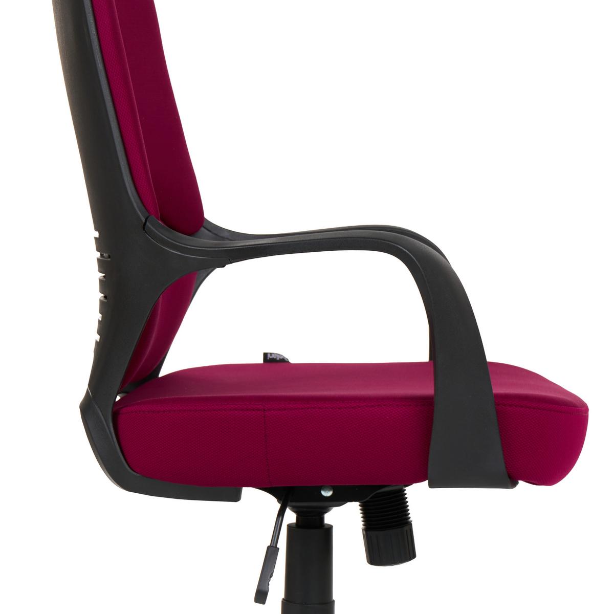 BÜROSTUHL Burgunderrot Delight - Dunkelrot, Textil (64/116/64cm) - Beliani