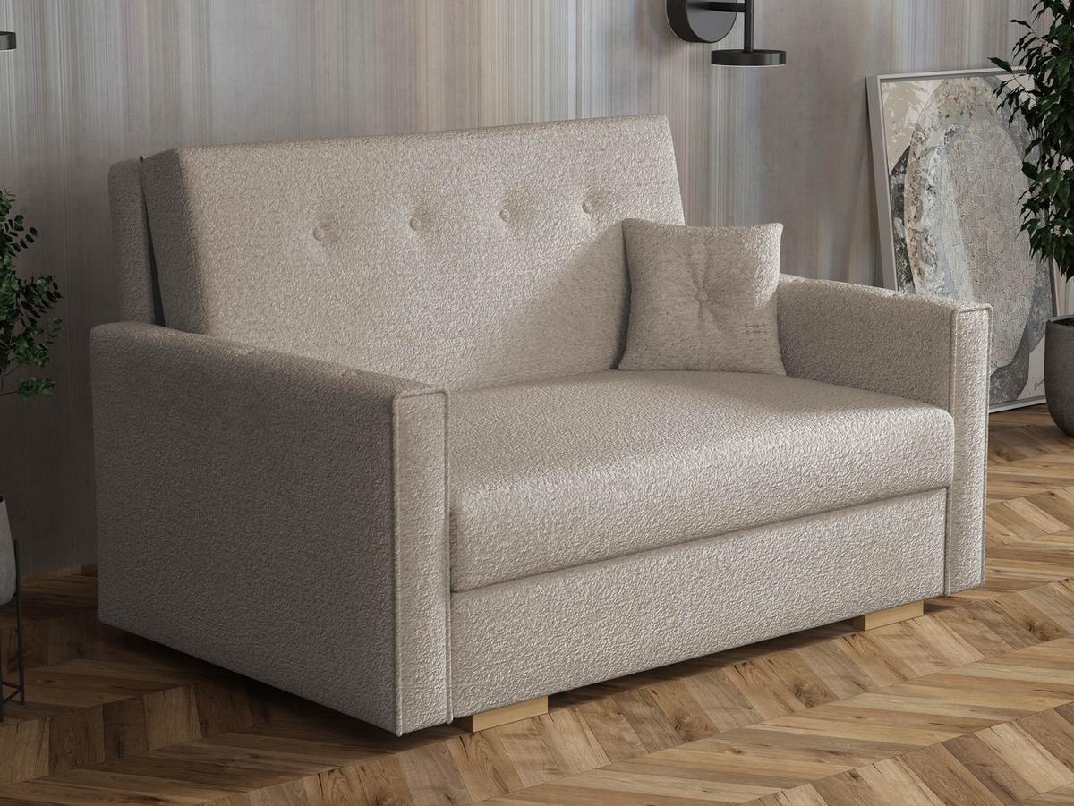 SCHLAFSOFA Viva Sonic II - Hellbraun/Schwarz, Holz/Textil (133/85/100cm) - MIRJAN24