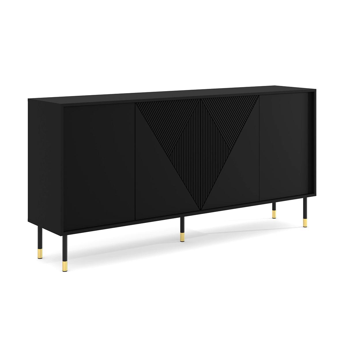 SIDEBOARD Aglaé Schwarz - Schwarz, Holzwerkstoff (180/88/40cm) - Petits-meubles