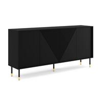 SIDEBOARD Aglaé Schwarz - Schwarz, Holzwerkstoff (180/88/40cm) - Petits-meubles