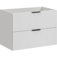 WASCHBECKENUNTERSCHRANK Niva hängend mit Rillenfronten in Weiß, 80/57/46 cm - Multicolor/Weiß, Holzwerkstoff/Kunststoff (80/57/46cm) - WFL GROUP
