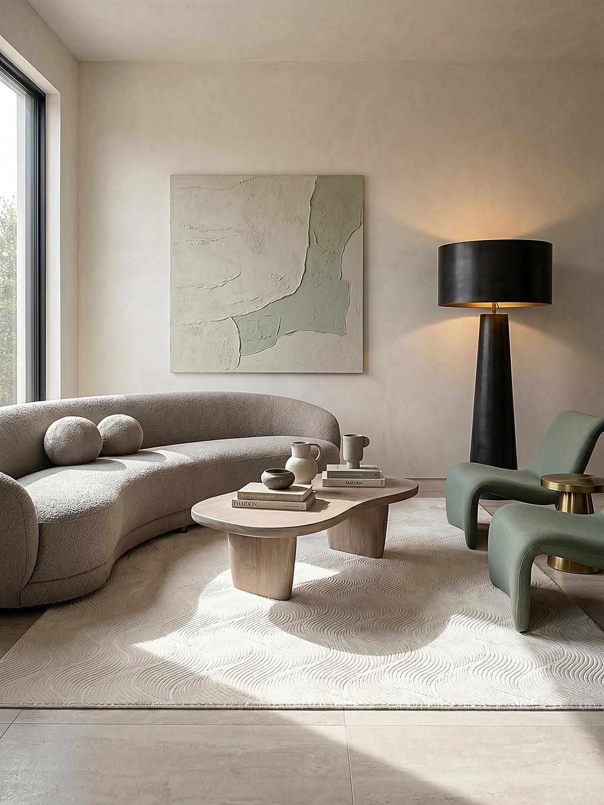 KURZFLORTEPPICH Antirutsch Geometrisch DALAR Polypropylen Creme 120 x 160 cm - Beige, Textil (120/160cm) - KADIMA DESIGN