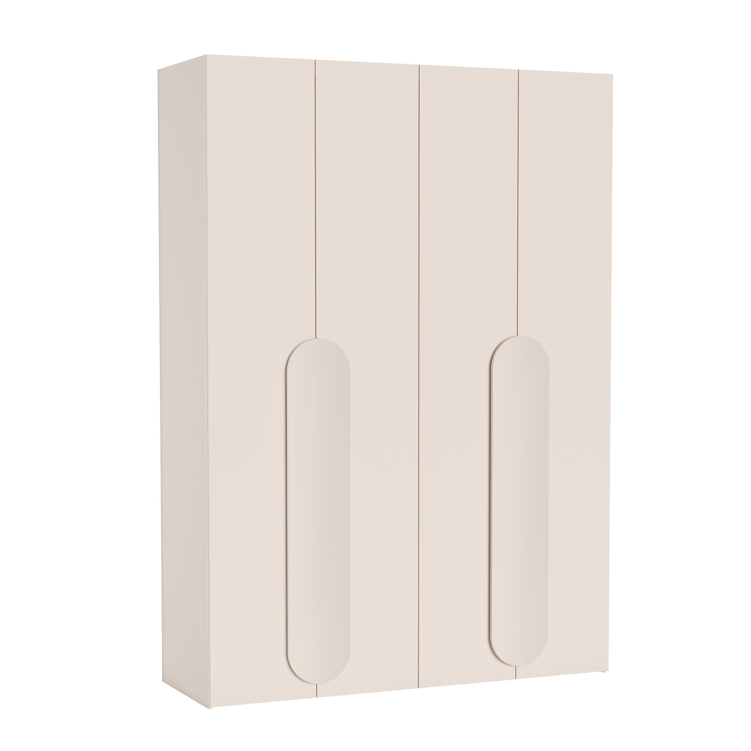 FALTTÜRENSCHRANK Omodeo 170 cm breit in Kaschmir – mit WingLine-Falttüren - Beige, Holzwerkstoff (170/240/58cm) - AX Living