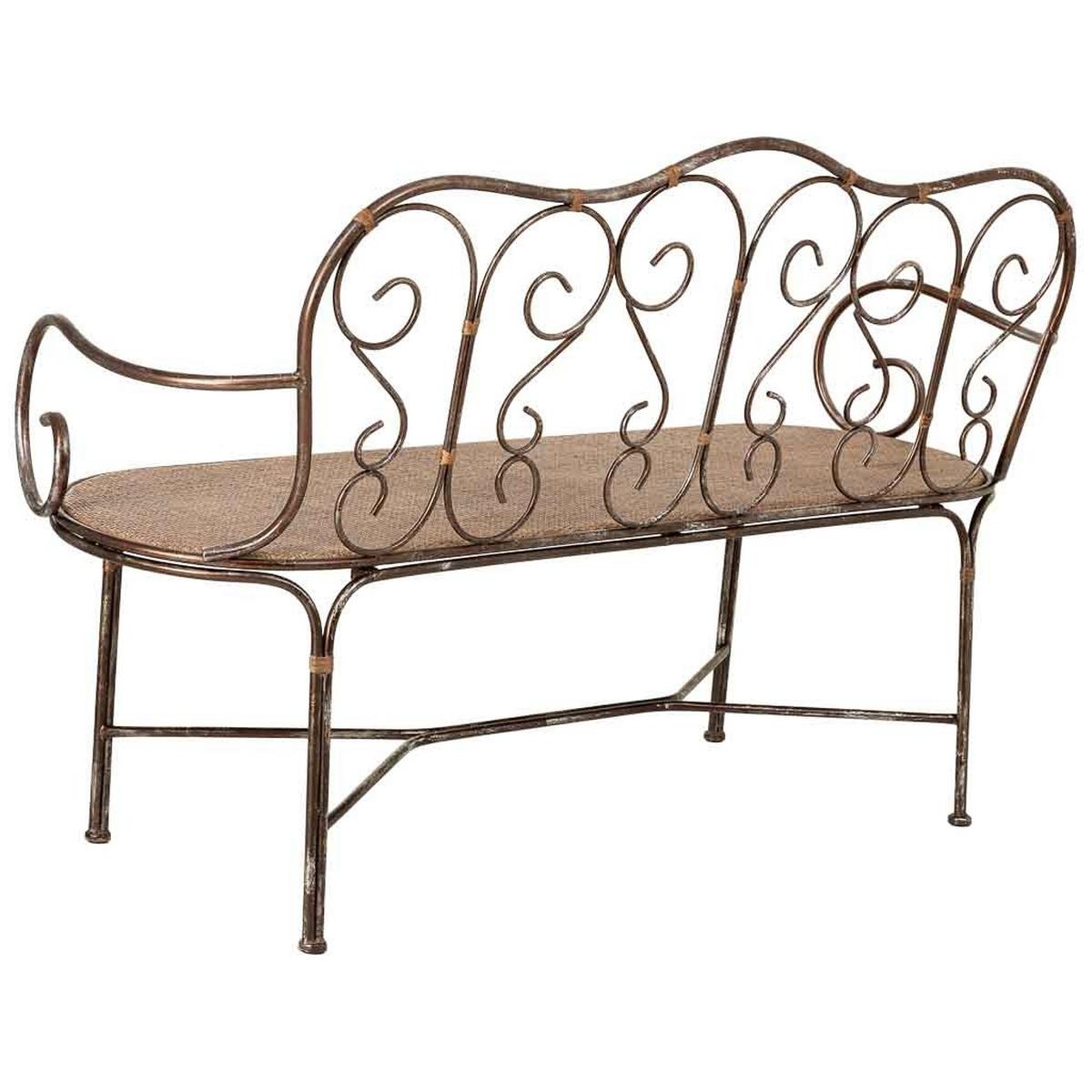 BANK aus Metall, 147x55x45cm - Braun, Metall (146.69/45.09/55.25cm) - Wanderlust