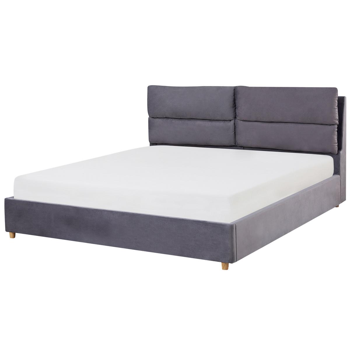 POLSTERBETT 180/200cm Grau Batilly - Grau, Textil (180/200cm) - Beliani