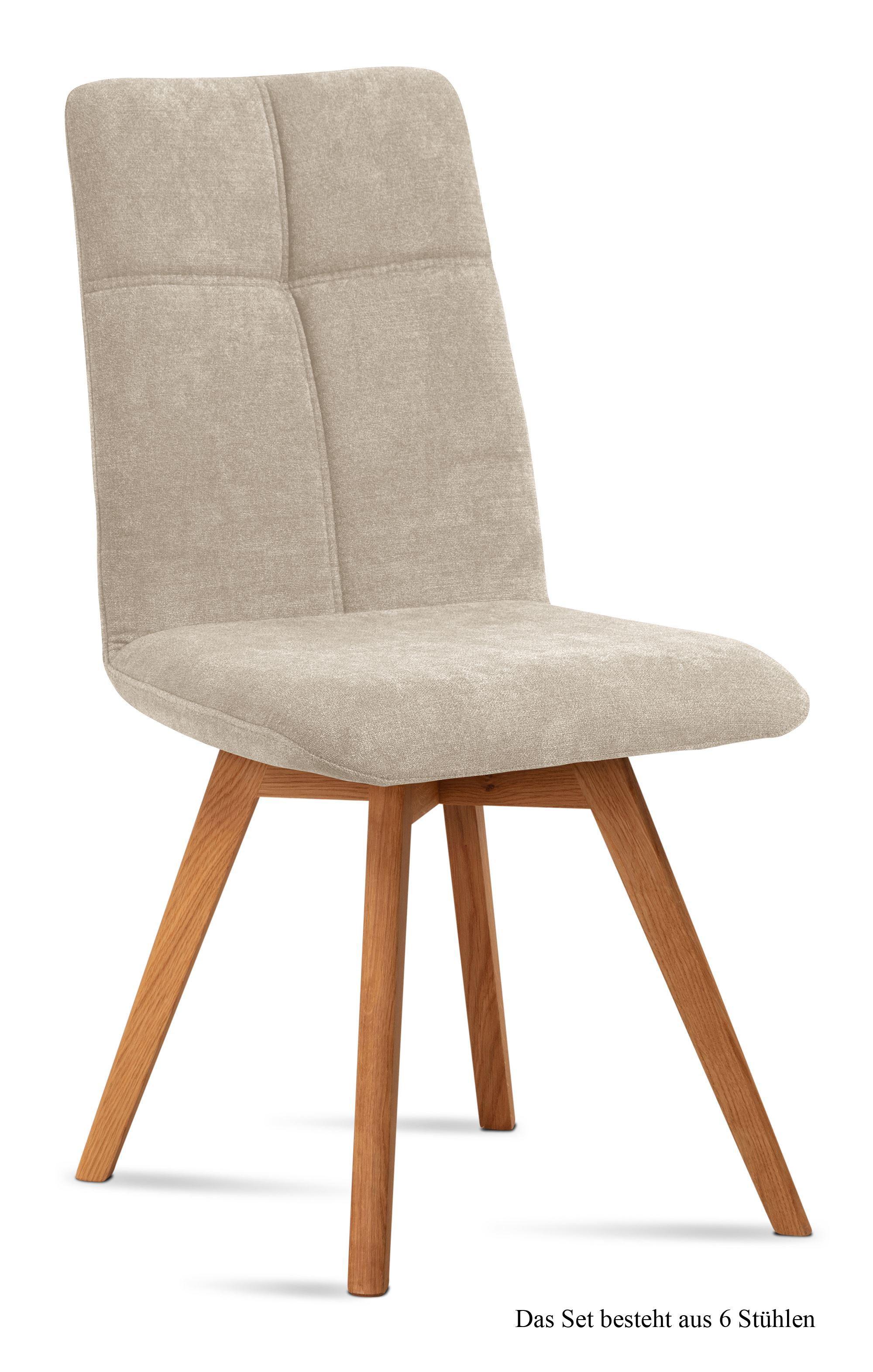 ESSZIMMERSTUHL (6er-Set) Dimut 47x92x60 Eiche geölt/Natur - Eichefarben/Naturfarben, Kunststoff (60/92/47cm) - 58aufmkessel