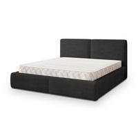POLSTERBETT FELURO P 200x200 cm mit Bettkästen - Schwarz - Schwarz, Holz/Textil - MASSENO