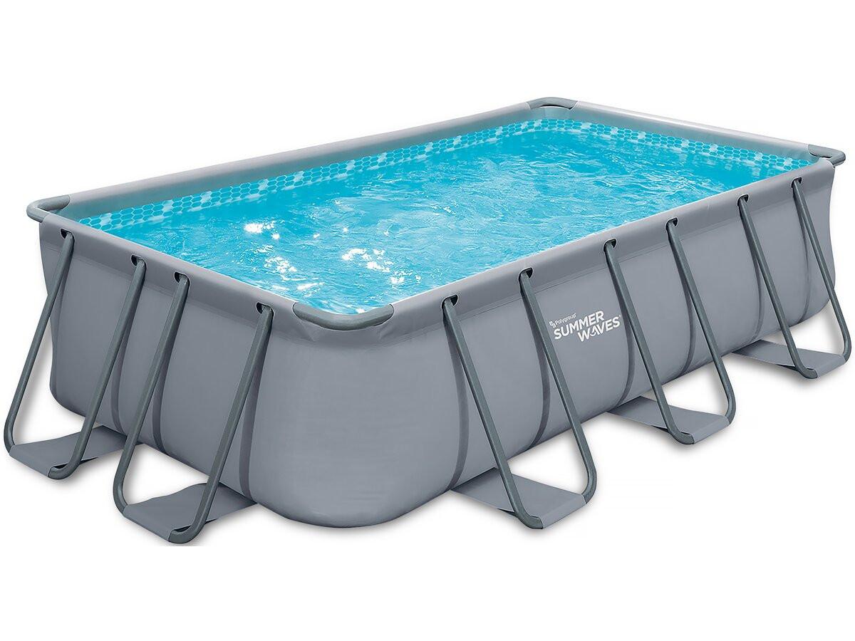 AUFSTELLBECKEN piscine tubulaire ludo 3 - 5.49 x 2.74 x 1.32 m - filtration à sable 5,1m3/h Grau - Grau, Kunststoff (274/132/549cm) - Habitat Garten