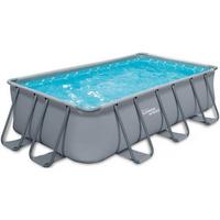 AUFSTELLBECKEN piscine tubulaire ludo 3 - 5.49 x 2.74 x 1.32 m - filtration à sable 5,1m3/h Grau - Grau, Kunststoff (274/132/549cm) - Habitat Garten