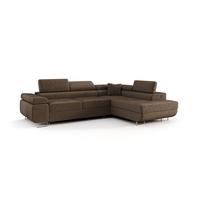 ECKSOFA Monaro Mit Schlaffunktion - Braun, Holzwerkstoff/Textil (275/202cm) - Fun Möbel