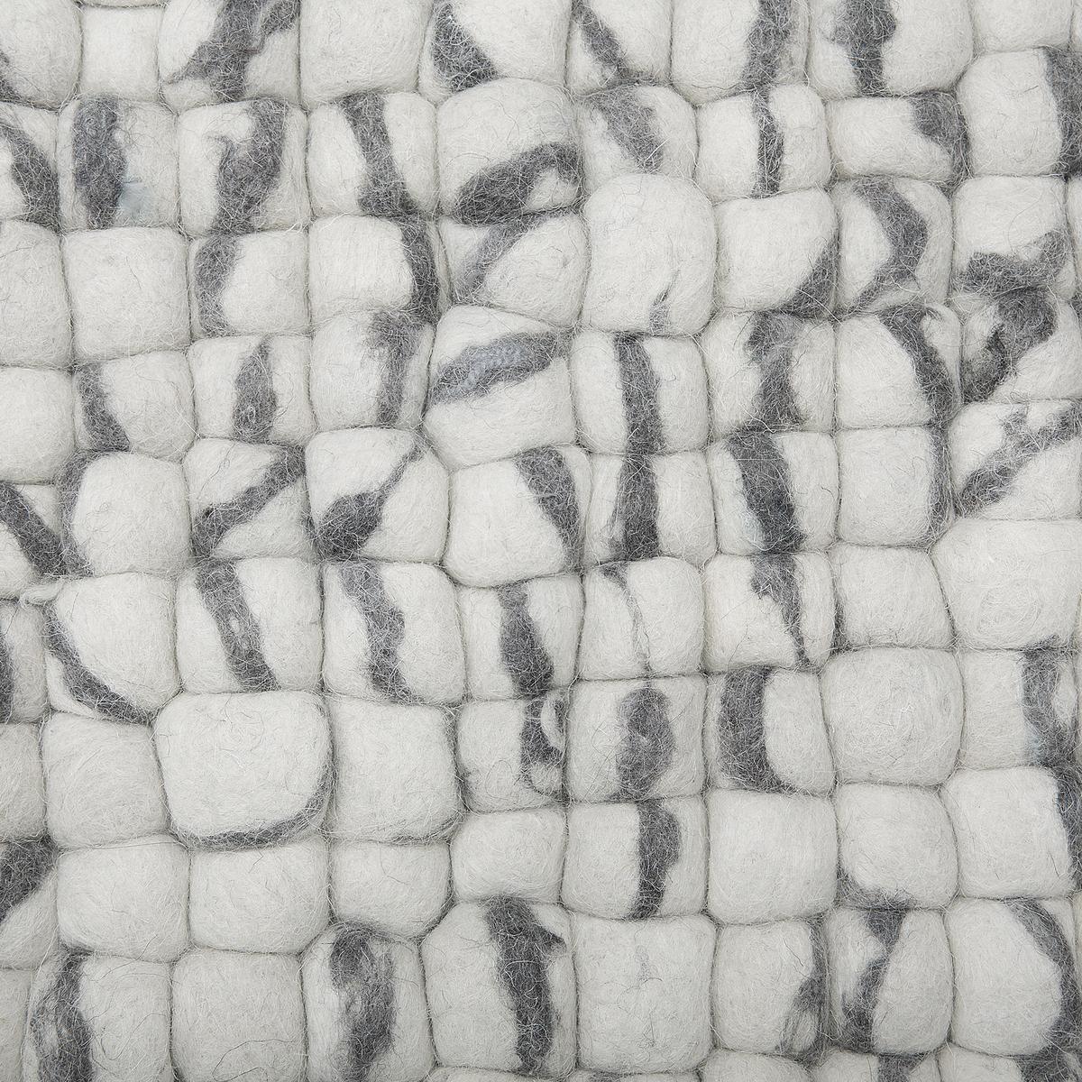 FILZKUGELTEPPICH Amdo 230/160 cm - Grau, Textil (160/230cm) - Beliani
