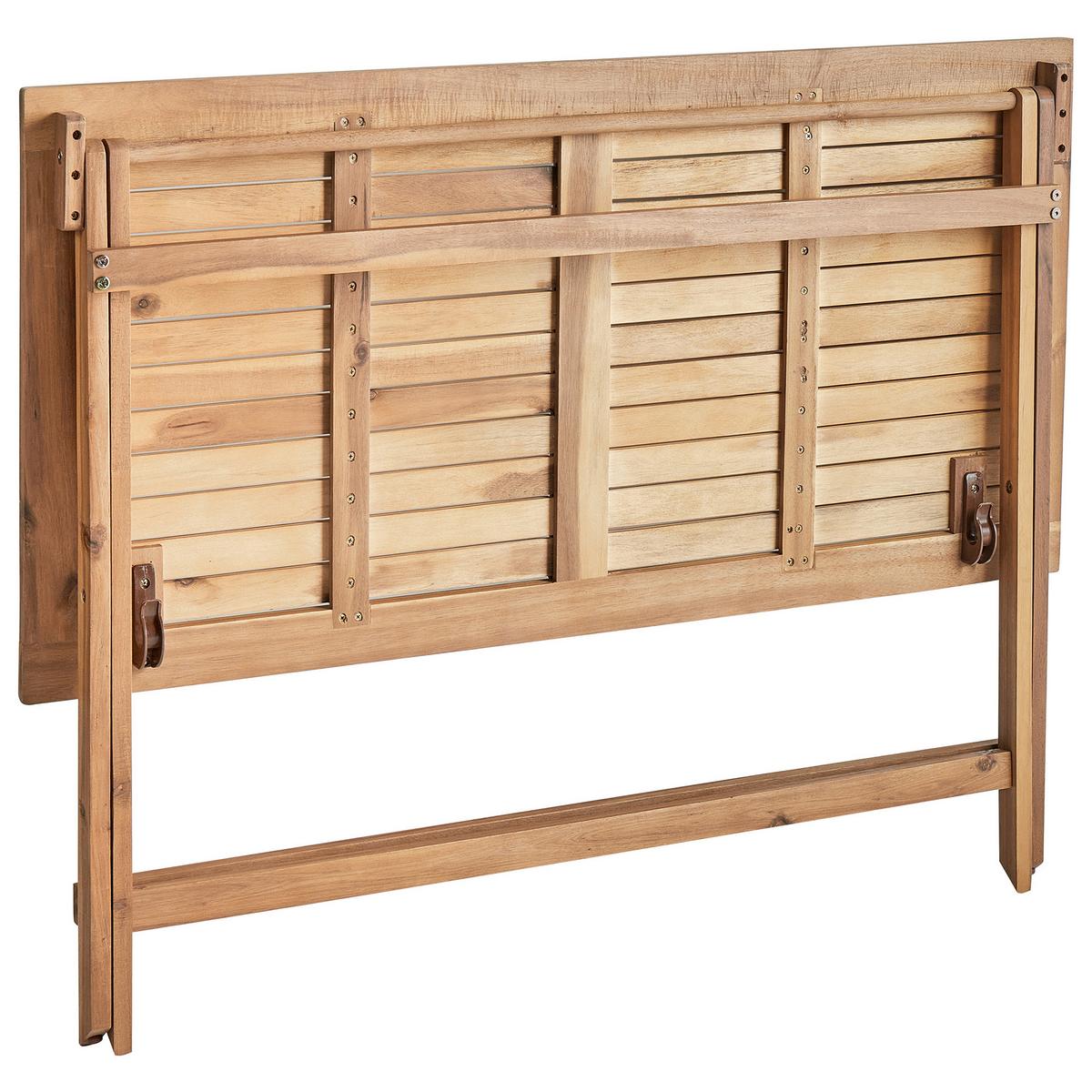 GARTENTISCH Heller Holzfarbton Prossedi - Hellbraun, Holz (120/60/75cm) - Beliani