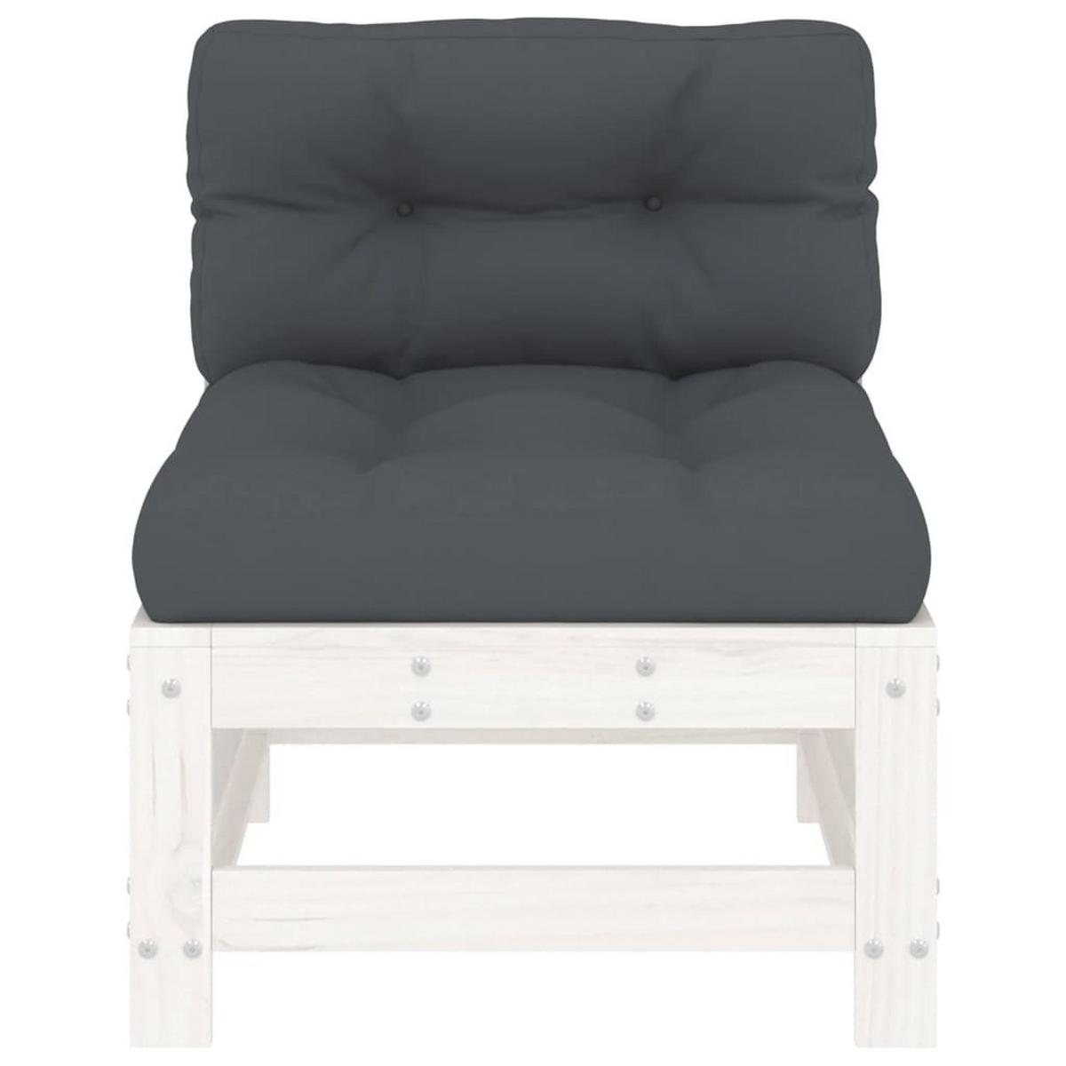 GARTENSOFA HUXAD 63.5/57.5/60 cm （2-SITZER） - Weiß, Holz (63.5/57.5/60cm) - ZMH