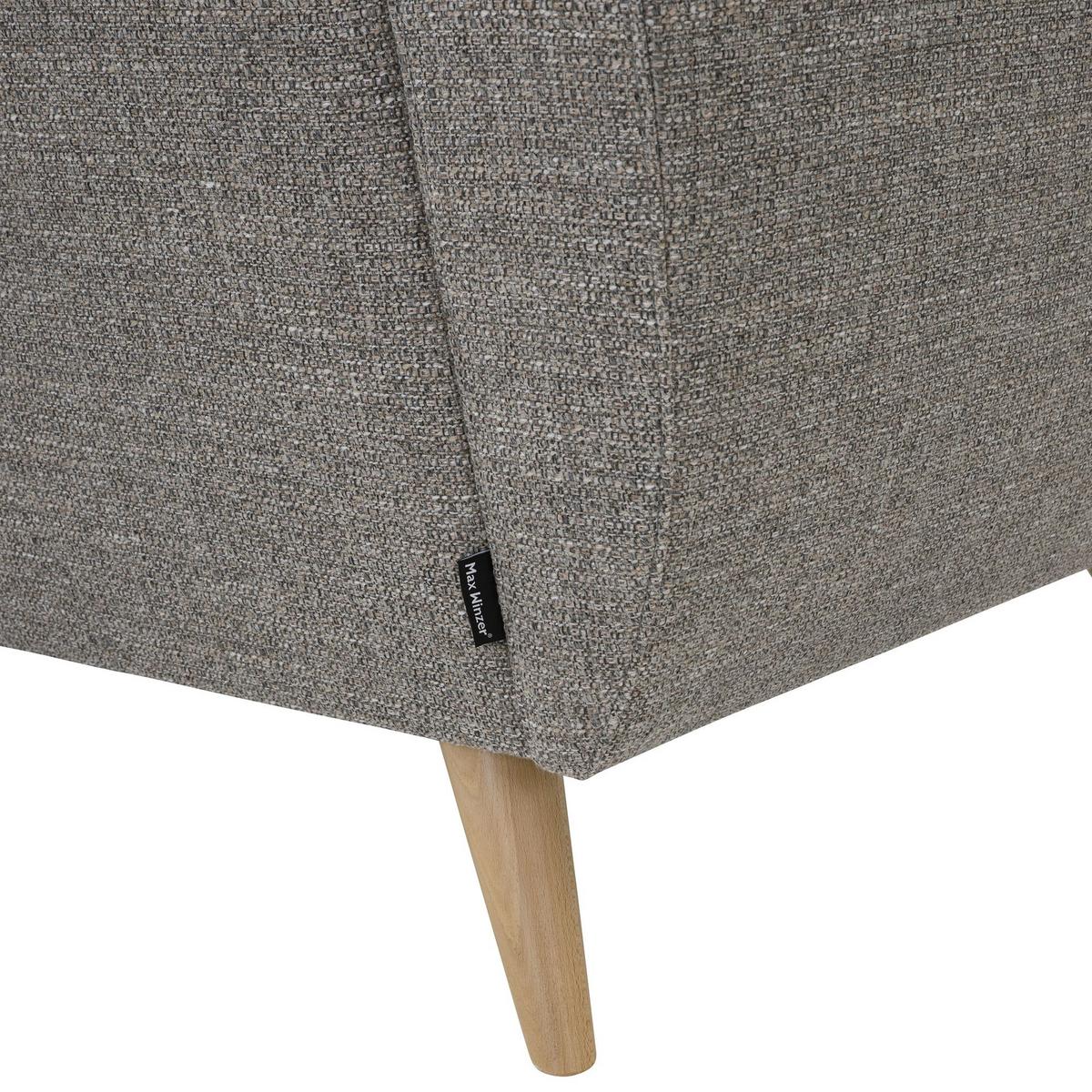 SOFA 2-Sitzer Kazdoia Flachgewebe grau - Grau, Kunststoff (136/85/82cm) - 58aufmkessel