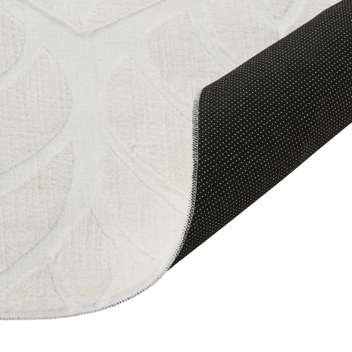 KUNSTFELLTEPPICH Cremeweiß 160/230 cm Mitchell - Creme/Weiß, Kunststoff (160/230cm) - Beliani