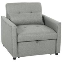 SCHLAFSESSEL Polyester Schaumstoff Grau - Grau, Textil (68/45.5/187cm) - HOMCOM