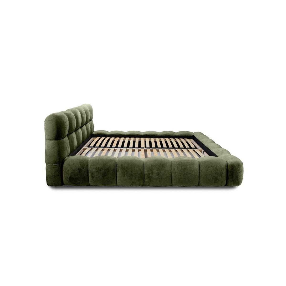 POLSTERBETT Aurelia - Grün, Holzwerkstoff/Textil (160/200cm) - Fun Möbel